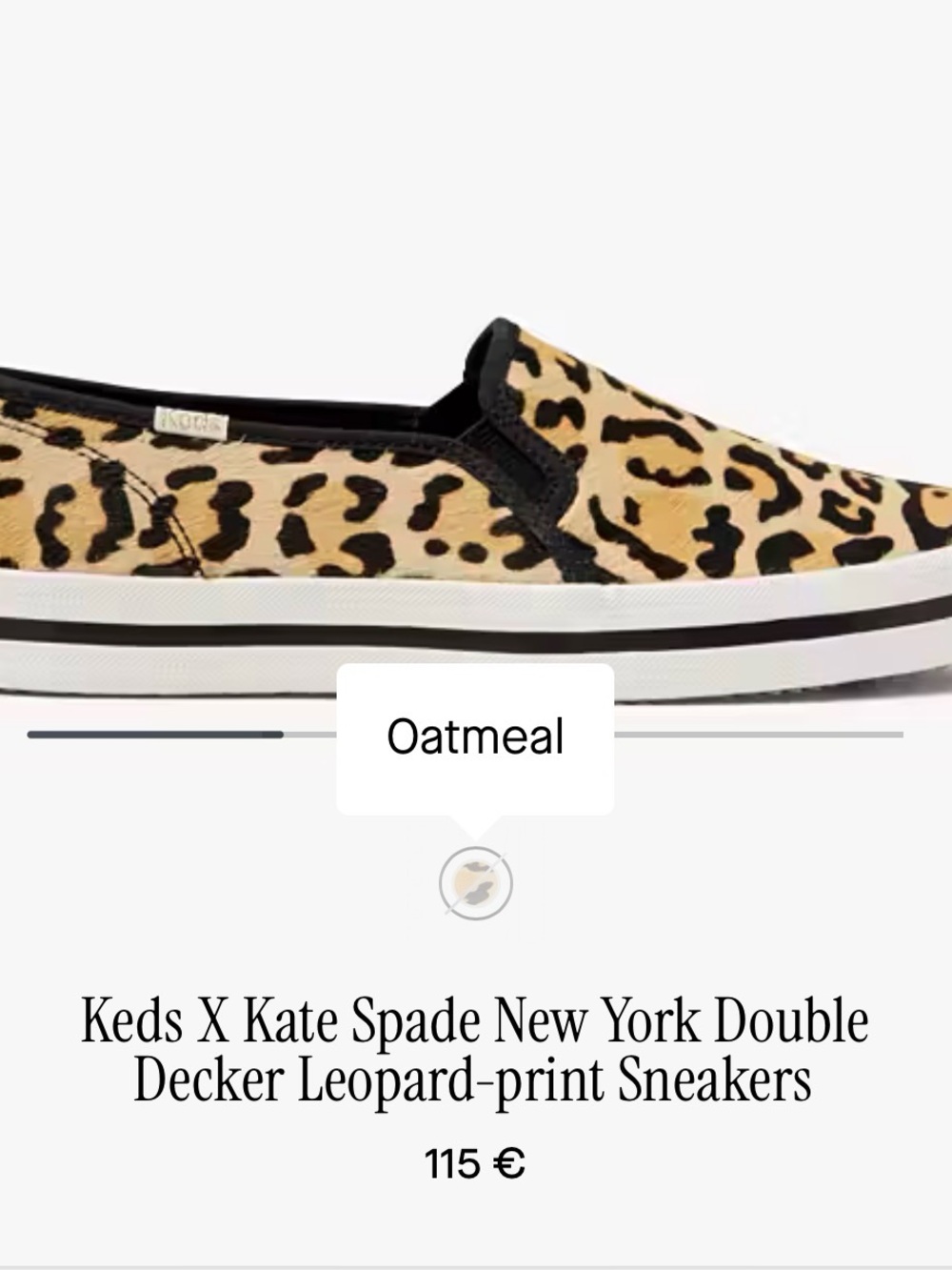 ♠️ Kate Spade X Keds New York Leopard Print Slip-On Sneakers - Pony Hair Upper - Picture 2 of 9